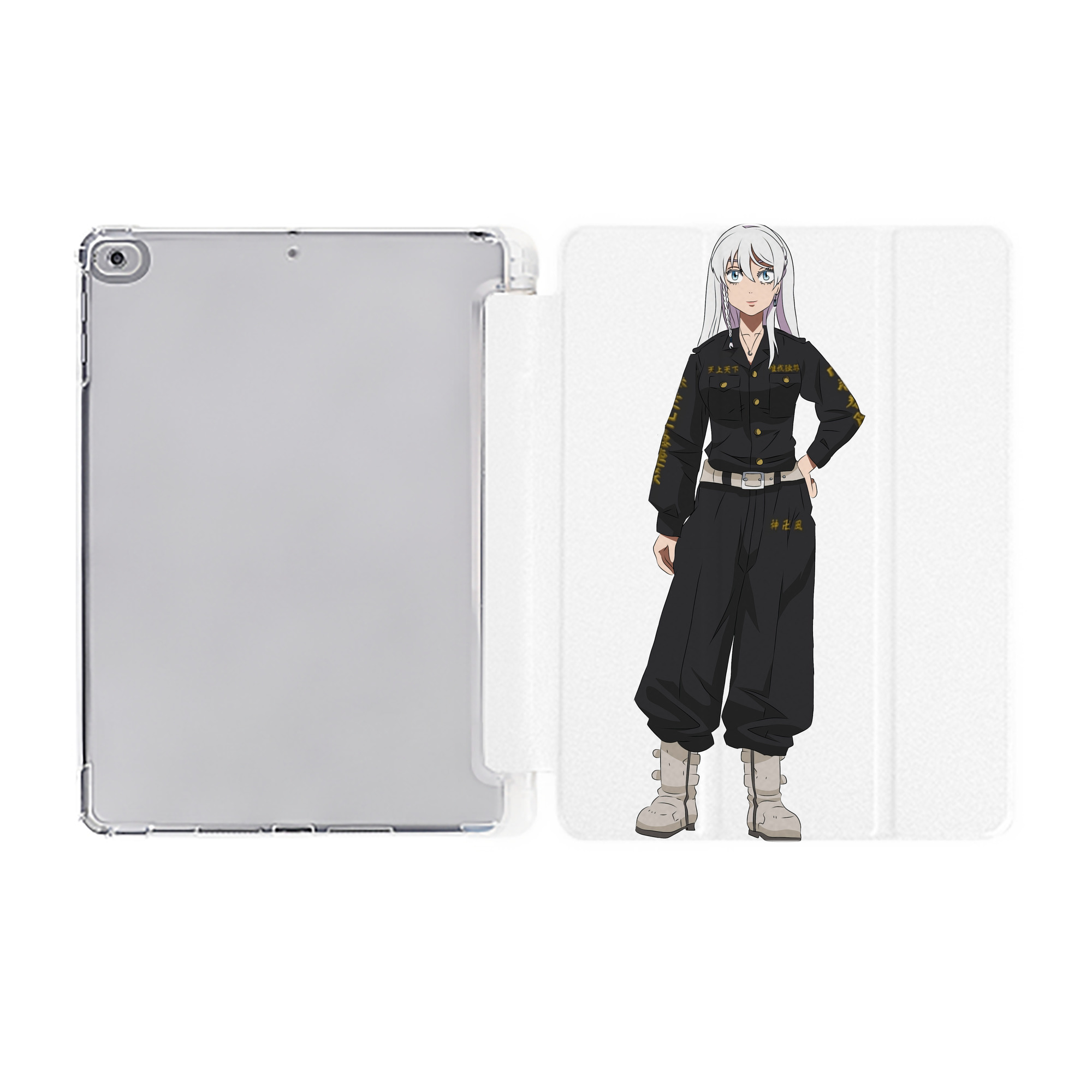 （画像用） 東京リベンジャーズ Tokyo Revengers IPad ケース ペン収納付き 三つ折りスタンド PUレザー×シリコン 対応機種9.5/10.5/10.9インチ